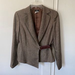 Brown belted blazer